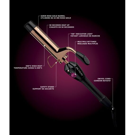Revlon RVIR1159E Haarstyling-Gerät Lockenstab Warm Schwarz, Roségold, 4 image