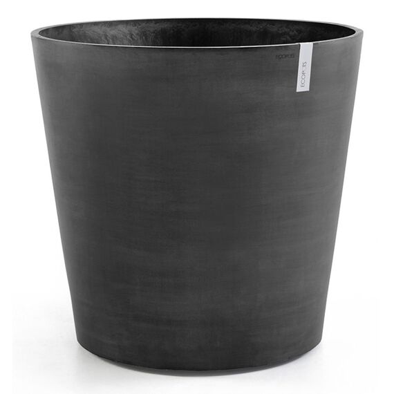 Ecopots Amsterdam Wheels 60 Drinnen/Draußen Topfpflanzer Freistehend Dunkles Grau, Farbe: Dunkles Grau