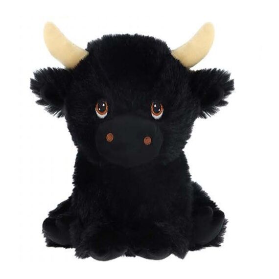 Keel Toys Keeleco Black shaggy cow