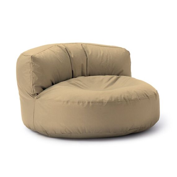Lumaland Sitzsack Lounge Beige Drinnen Oval, Farbe: Beige