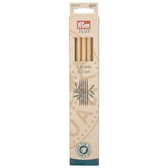 Prym Strumpfstricknadeln 1530, Bambus, 20cm, 8,00mm, 2 image