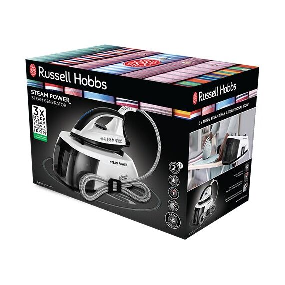 Russell Hobbs 24420-56 Dampfbügelstation 1,3 l Edelstahl-Bügelsohle Weiß, 4 image