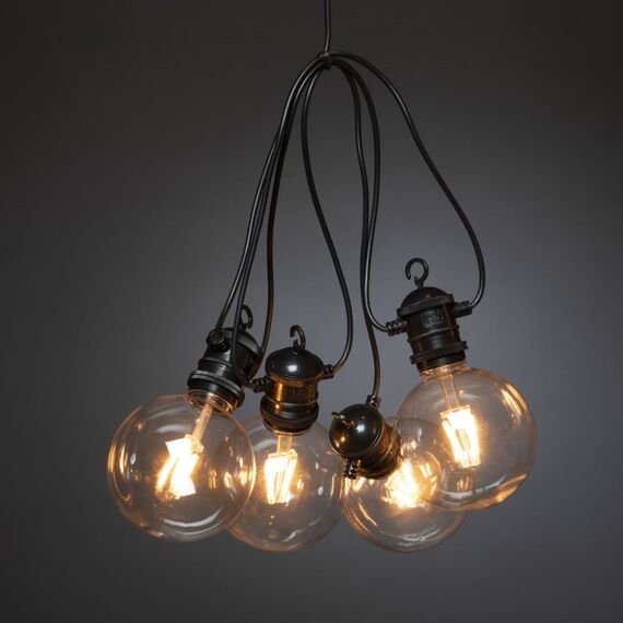 Konstsmide 2394-800 Beleuchtungsdekoration Leichte Dekorationskette 10 Glühbirne(n) LED 7 W, Farbe: Transparent, Schwarz, Länge: 10,85 m, 2 image