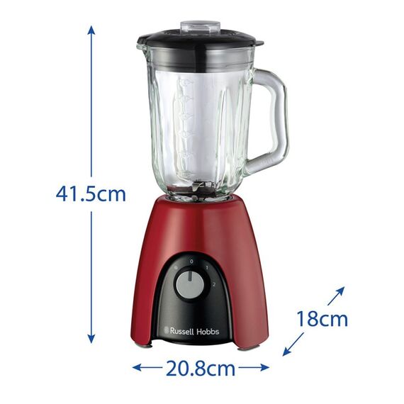Russell Hobbs 27120-56 Mixer 1,5 l Tischplatten-Mixer 650 W Schwarz, Rot, Transparent, 5 image