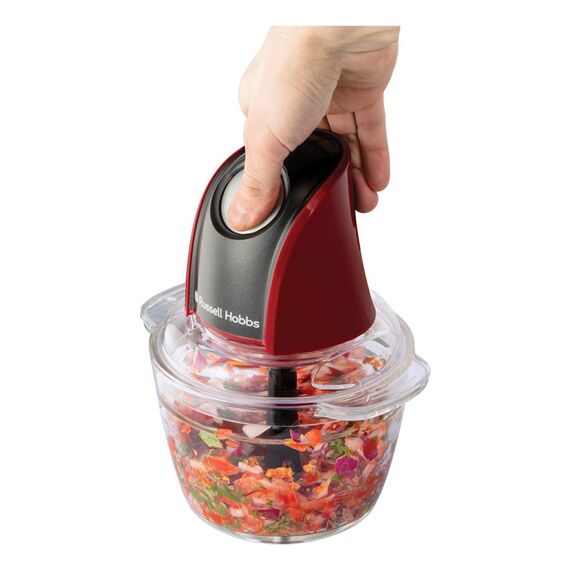 Russell Hobbs 27130-56 Elektrischer Essenszerkleinerer 0,5 l 200 W Schwarz, Rot, Transparent, Farbe: Schwarz, Rot, Transparent, 6 image