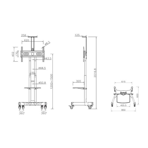 Multibrackets 2319 TV-Halterung 152,4 cm (60") Schwarz, 8 image