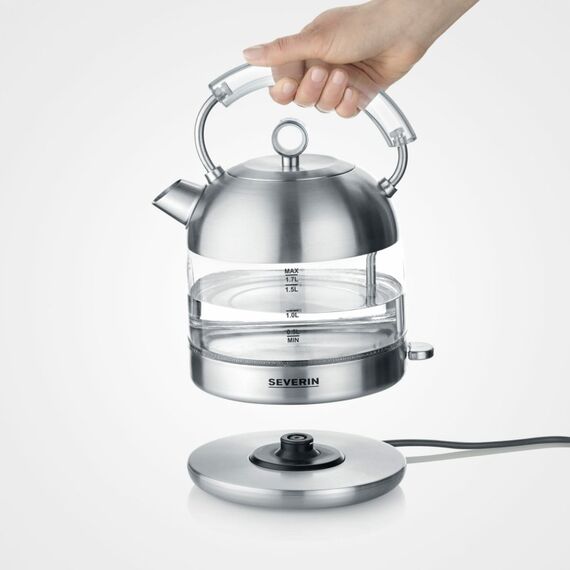 Severin WK 3459 Wasserkocher 1,7 l 2400 W Edelstahl, 2 image