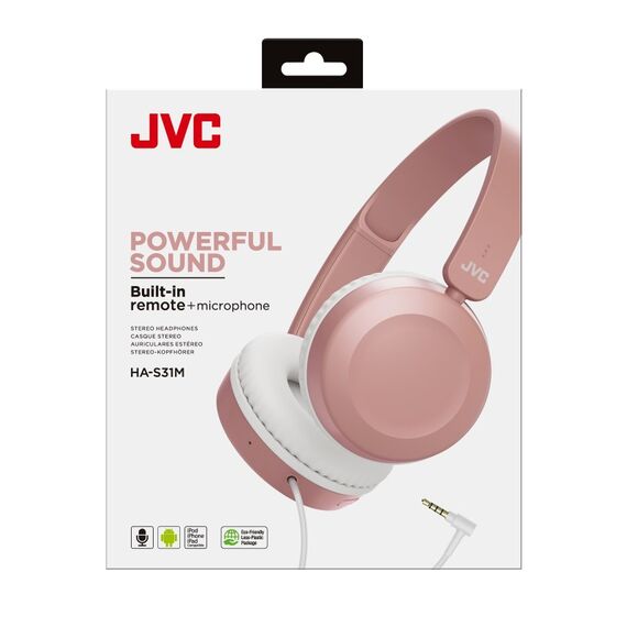 JVC HA-S31M-P Kopfhörer Kabelgebunden Kopfband Anrufe/Musik Pink, 5 image