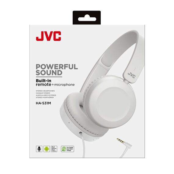JVC HA-S31M-W Kopfhörer Kabelgebunden Kopfband Anrufe/Musik Weiß, 4 image