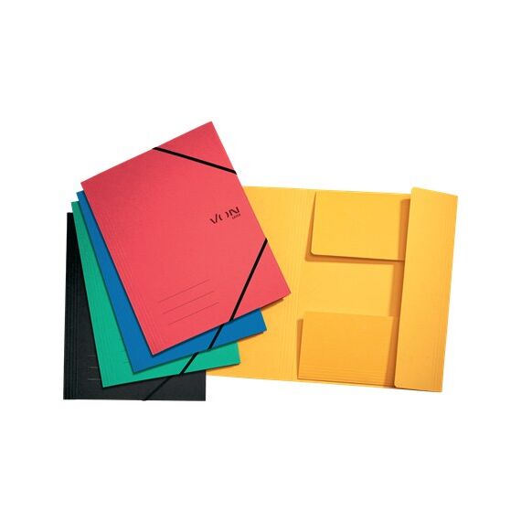 Leitz VON 30081099 Sammelmappe Karton Schwarz, Blau, Grün, Rot, Gelb A4
