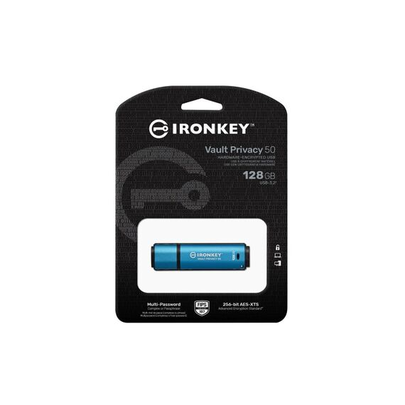 Kingston Technology IronKey 128GB Vault Privacy 50 AES-256 verschlüsselter, FIPS 197, Kapazität: 128 GB, 2 image