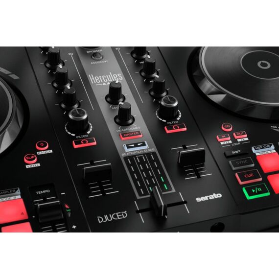 Hercules INPULSE 300 MK2 Vinyl-Scratcher Schwarz, Rot, 3 image