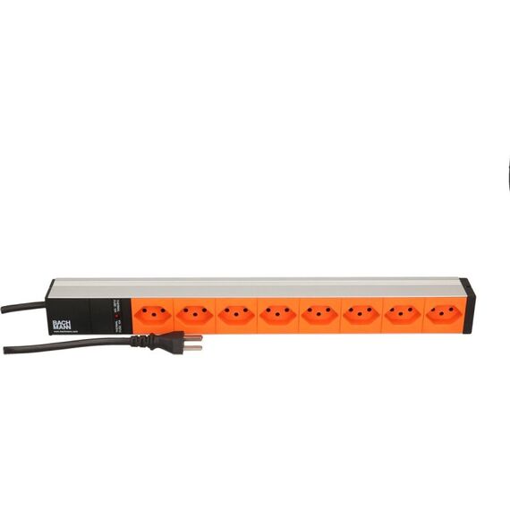 Max Hauri AG 107686 Stromverteilereinheit (PDU) 8 AC-Ausgänge 1U Schwarz, Orange, Silber, 2 image
