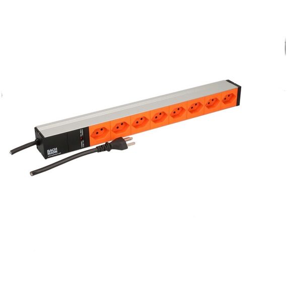 Max Hauri AG 107686 Stromverteilereinheit (PDU) 8 AC-Ausgänge 1U Schwarz, Orange, Silber, 3 image