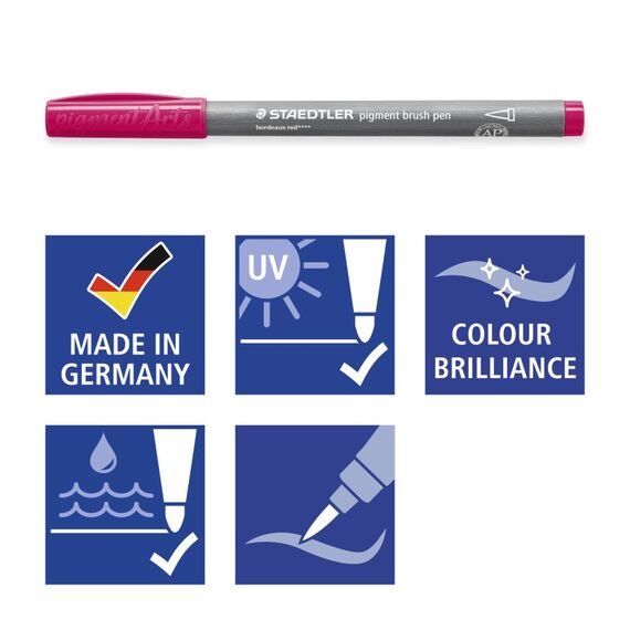 Staedtler Pigment Brush Pen "Reds & Browns" 6er Schachtel, 5 image