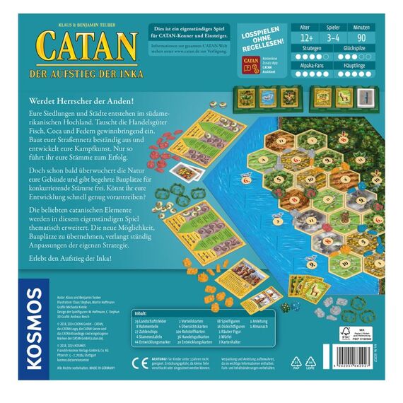 Kosmos 68292 Brettspiel CATAN - Der Aufstieg der Inka 90 min Reisen/Abenteuer, 2 image