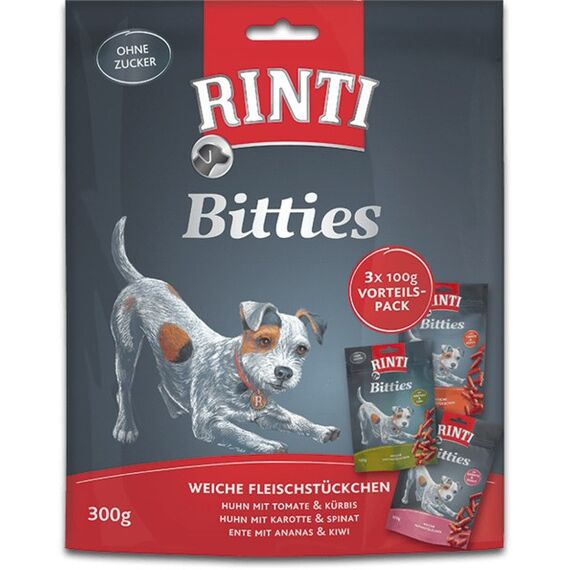 RINTI 91368 Hunde-/Katzenleckerli Hund Snacks Huhn, Spinat 300 g