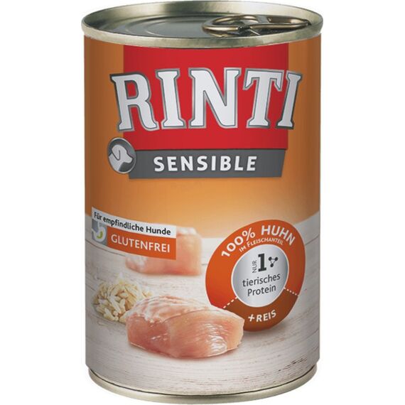 RINTI 4000158940520 Hunde-Dosenfutter Huhn, Reis Adult 400 g