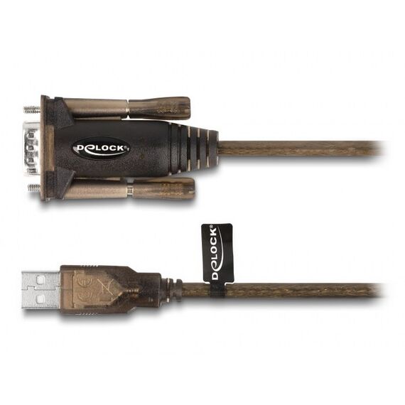 DeLOCK Adapter USB 2.0 Typ-A zu 1 x Seriell RS-232 D-Sub 9 Pin Stecker mit Schrauben 1,5 m, 2 image