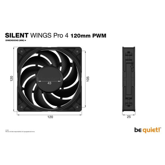 be quiet! SILENT WINGS PRO 4 | 120mm PWM Computergehäuse Ventilator 12 cm Schwarz 1 Stück(e), 5 image