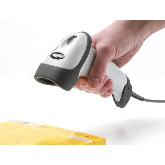 DeLOCK USB Barcode Scanner 1D mit Anschlusskabel und Halterung - Laser - hellgrau, Farbe: Schwarz, Grau, Länge: 2 m, 5 image