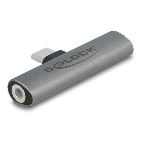 DeLOCK Audio Adapter USB Type-C zu Klinkenbuchse und USB Type-C PD grau