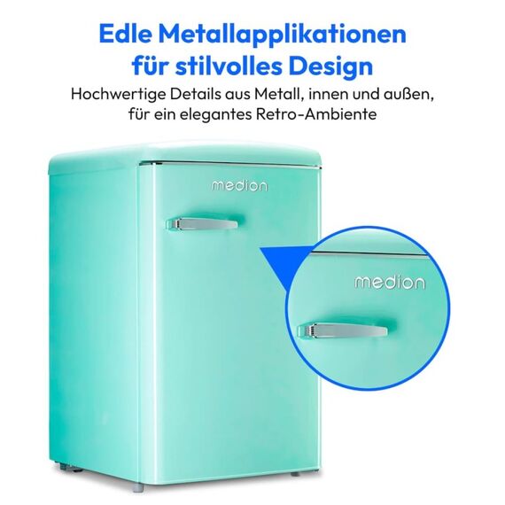 MEDION MD 37790 Kühlschrank mit Gefrierfach Freistehend 108 l Türkis, Farbe: Türkis, 8 image