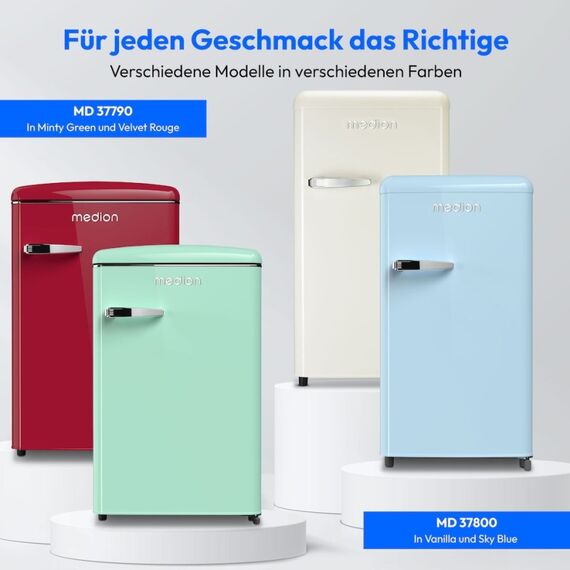 MEDION MD 37790 Kühlschrank mit Gefrierfach Freistehend 108 l Türkis, Farbe: Türkis, 10 image