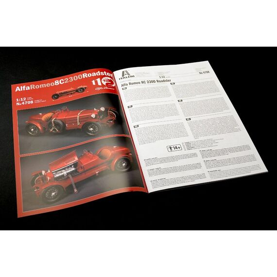Italeri Alfa Romeo 8C 2300 Roadster Roadster-Modell Montagesatz 1:12, 11 image