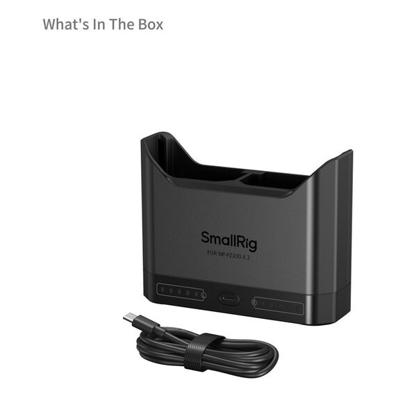SmallRig 5489 Akkuladegerät Batterie für Digitalkamera USB, 3 image