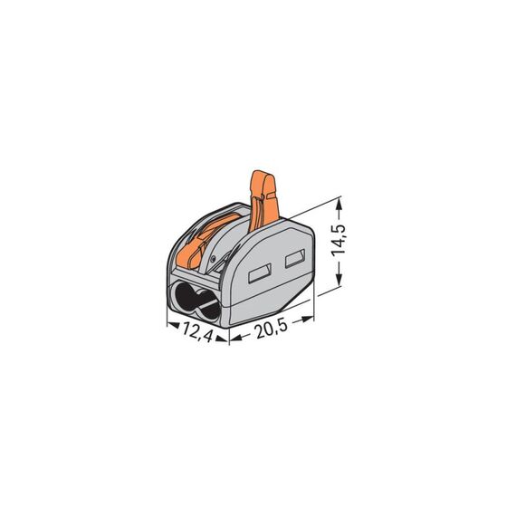 Wago 222-412/995-010 Anschlussblock Grau, 2 image