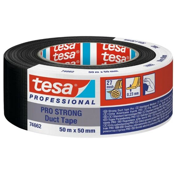 TESA PRO 74662 STRONG 50 m Maler-Abdeckband Für die Nutzung im Innenbereich geeignet Polyethylen Schwarz