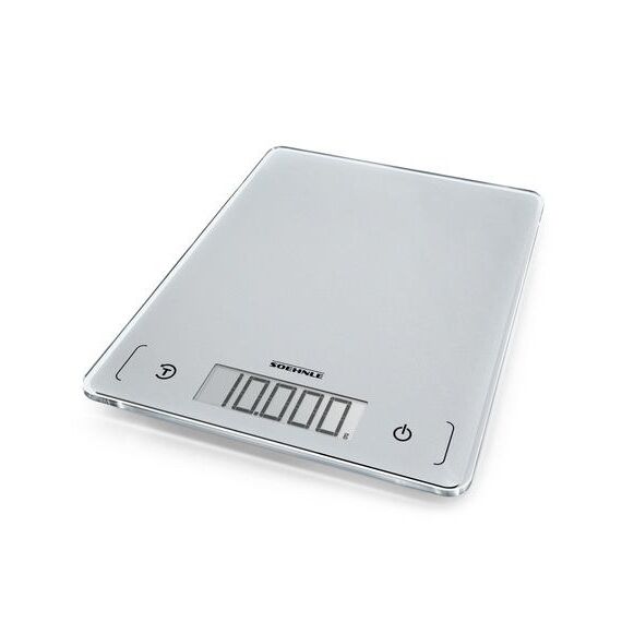 Soehnle Page Comfort 300 Slim Silber Arbeitsplatte Quadratisch Elektronische Küchenwaage