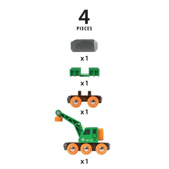 BRIO Grüner Kranwagen mit Anhänger, 2 image