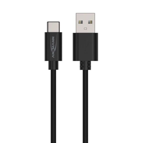 Ansmann 1700-0130 USB Kabel 1 m USB A USB C 0,48 Gbit/s Schwarz, 2 image
