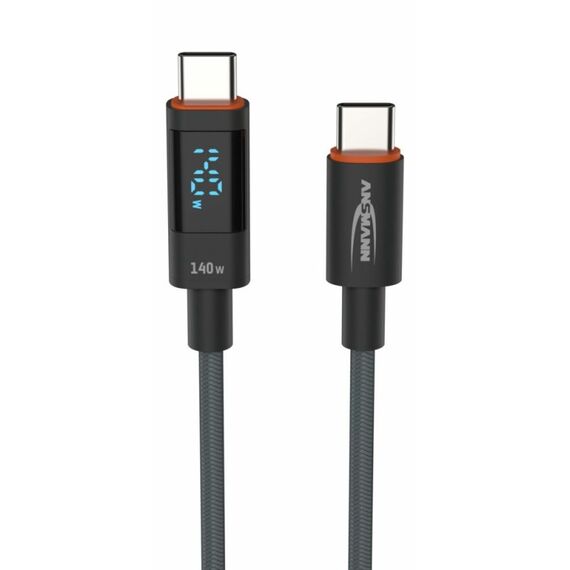 Ansmann 1700-0176 USB Kabel USB 2.0 1,2 m USB C 0,48 Gbit/s 140 W Anthrazit