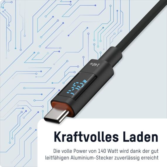 Ansmann 1700-0176 USB Kabel USB 2.0 1,2 m USB C 0,48 Gbit/s 140 W Anthrazit, 3 image