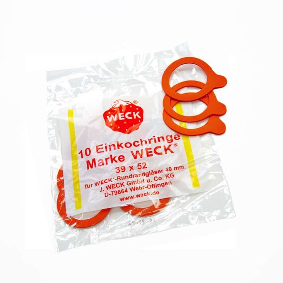 Weck 8500.20040 Einkochzubehör Dosendeckel Rot 10 Stück(e)