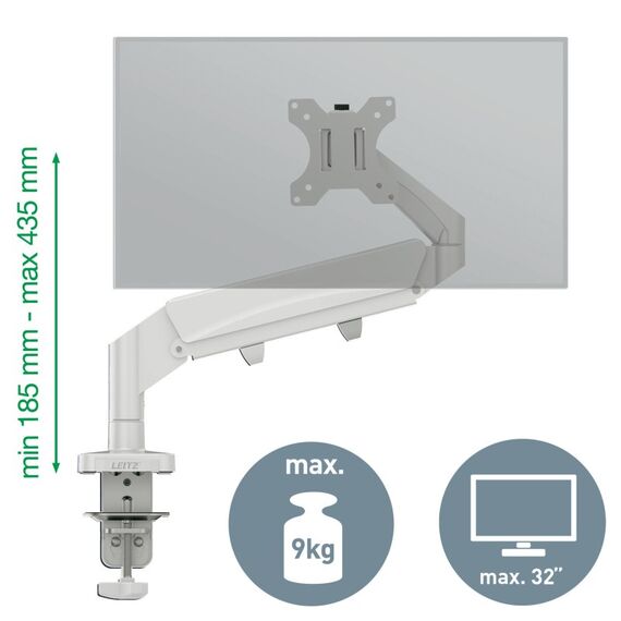Leitz 64890085 Flachbildschirm-Tischhalterung 81,3 cm (32") Tisch/Bank Grau, 4 image