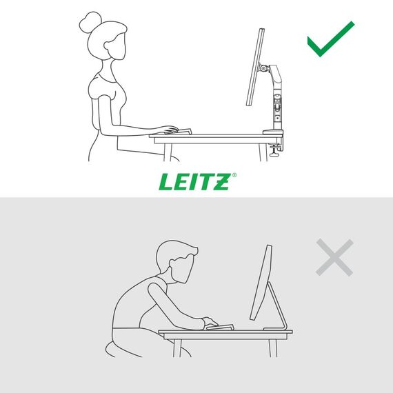 Leitz 64890085 Flachbildschirm-Tischhalterung 81,3 cm (32") Tisch/Bank Grau, 7 image