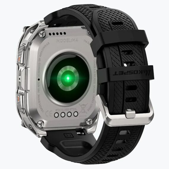 KOSPET Tank M4 4,98 cm (1.96") AMOLED 42.5 mm Digital 410 x 502 Pixel Touchscreen Silber GPS, 3 image