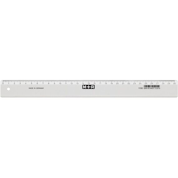 Möbius+Ruppert 1130 - 0000 Schreibtisch-Lineal 300 mm Polystyrene Transparent 1 Stück(e)