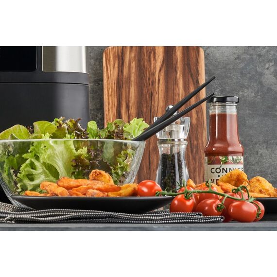 Trisa Crunchy Fry Pro Doppel 10 l Eigenständig 2400 W Heißluftfritteuse Schwarz, Silber, 6 image