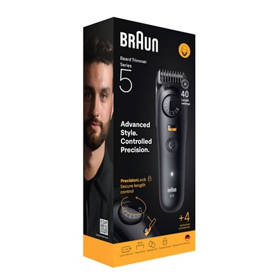 Braun BeardTrimmer 5 BT5520 Barttrimmer Batterie 40 2 cm Nass & Trocken Schwarz, 2 image