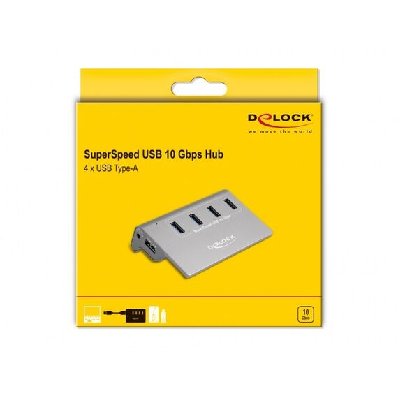 DeLOCK USB 3.2 Gen 2 Hub mit 4 USB Typ-A Ports, 4 image