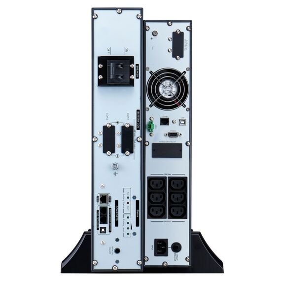 APC Easy UPS On-Line, 1000VA, Lithium-Ionen, Rack/Tower 4HE, 230V, 6 IEC C13 Ausgänge, Kartensteckplatz, verlängerte Laufzeit, mit Schienenkit, 5 image