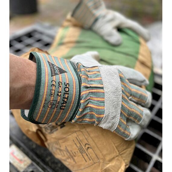 ACE 761309 Handschutz Werkstatthandschuhe Grün, Gelb Leder 12 Stück(e), 3 image