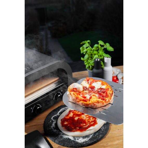 Trisa Pizza Mio+ Pizzamacher/Ofen 1 Pizza/Pizzen 2400 W Schwarz, Silber, 9 image