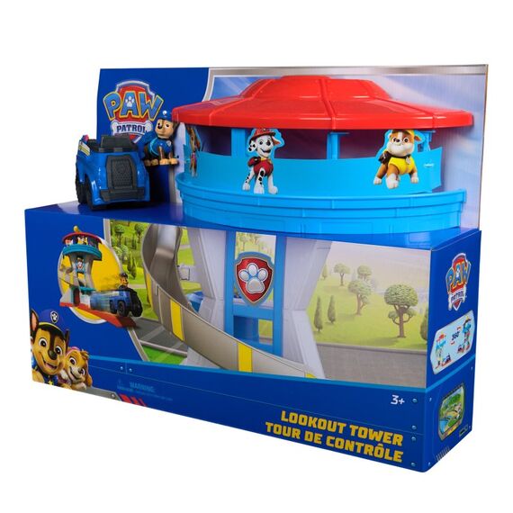 PAW Patrol - Lookout Tower, über 50 cm hoch, Hauptquartier Spielset mit 1 Basis Polizei-Fahrzeug, 2 Chase Figuren und Zubehör, 2 image