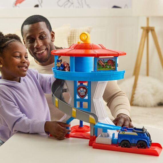 PAW Patrol - Lookout Tower, über 50 cm hoch, Hauptquartier Spielset mit 1 Basis Polizei-Fahrzeug, 2 Chase Figuren und Zubehör, 5 image